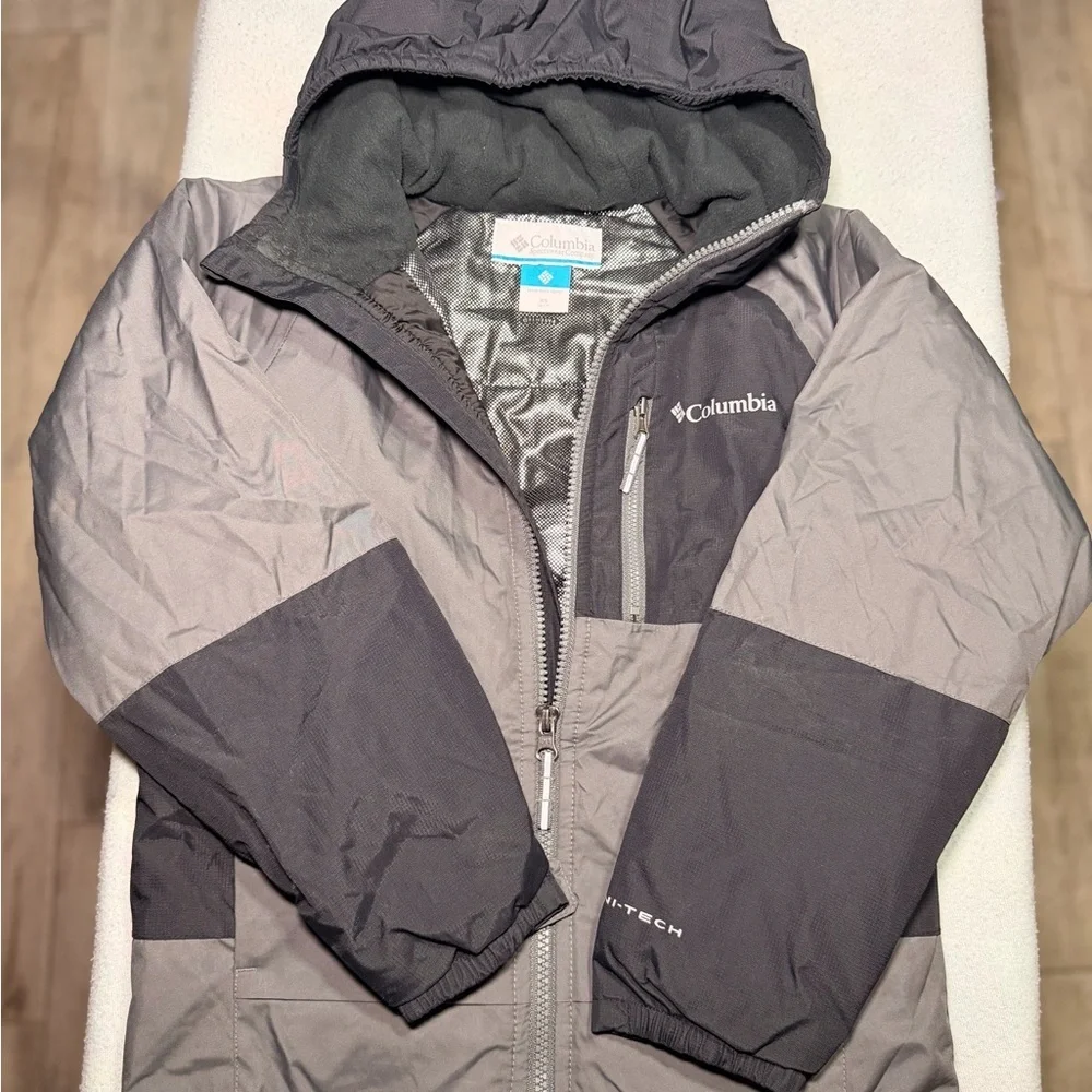 Columbia Kids Two-Tone Gray Raincoat